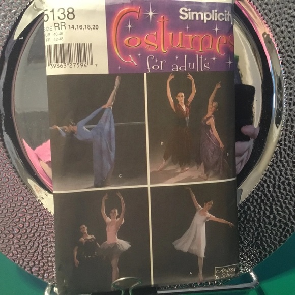 Simplicity costumes 5138-14-16-18-20- uncut-dance costumes- great pattern - Picture 6 of 6